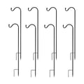37 Inch Heavy Duty Garden Shepherds Hooks, 8 Pack Garden Hook | Height Adjustable Plant Hangers, for Bird Feeders