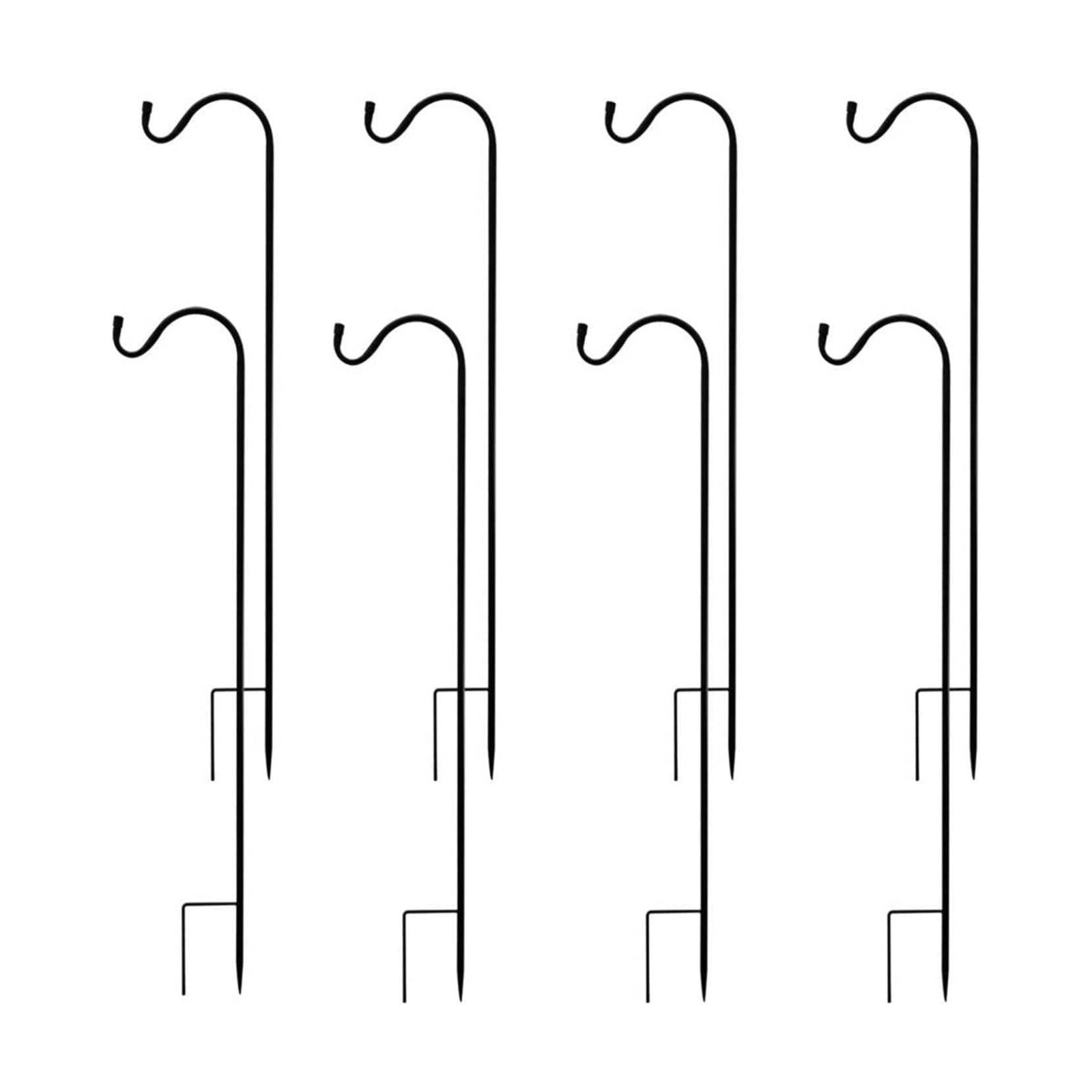 37 Inch Heavy Duty Garden Shepherds Hooks, 8 Pack Garden Hook | Height Adjustable Plant Hangers, for Bird Feeders