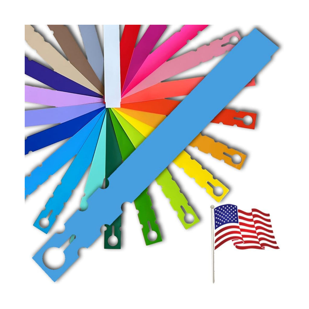 9" x 1" Blue - 250 Pcs - Plastic Plant Tags and Labels - Wrap Around Thermal Plastic - Nursery Garden Tree Labels
