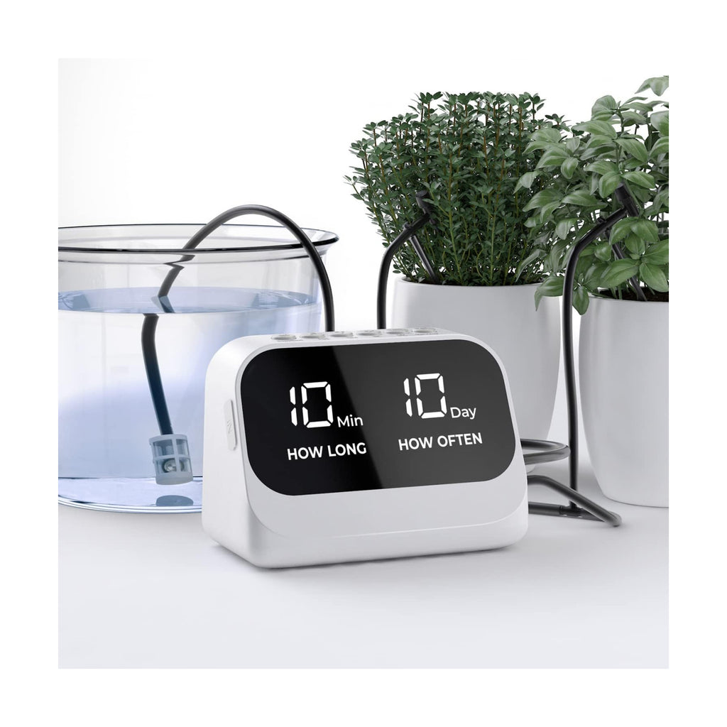 Automatic Watering System for Potted Plants, Plant Waterer, DIY Drip Irrigation Kit with Smart Timer, Waterproof LED