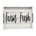 Elegant Designs HG2000-GFF Decorative Wood Serving Tray w/Handles, 15.50" x 12", Farm Fresh