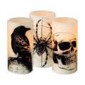 Halloween Skull Flameless Candles Battery Operated with 6H Timer