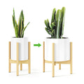 MUDEELA Plant Stand for Indoor, Bamboo Material, Natural, 14.5 Inch Tall