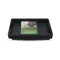 6 Pack Premium Quality Seedling Trays, Microgreens Growing Trays, No Drain Holes, Heavy Duty, Durable Plastic, 1.5mm Thick, Plants Drip Tray, Best for Sprouting Vegetables and Wheatgrass