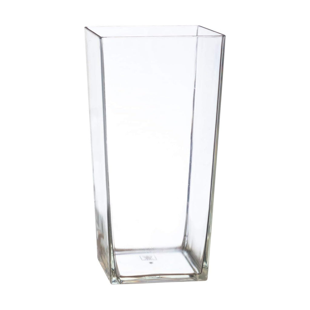 Royal Imports Acrylic Square Vase 5"X10"Tall Non Breakable Plastic, Clear