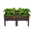 VINGLI Square Raised Garden Bed, Self-Watering Plastic Planter for Indoor Outdoor Vegetables, Fruits, Potato, Flowers