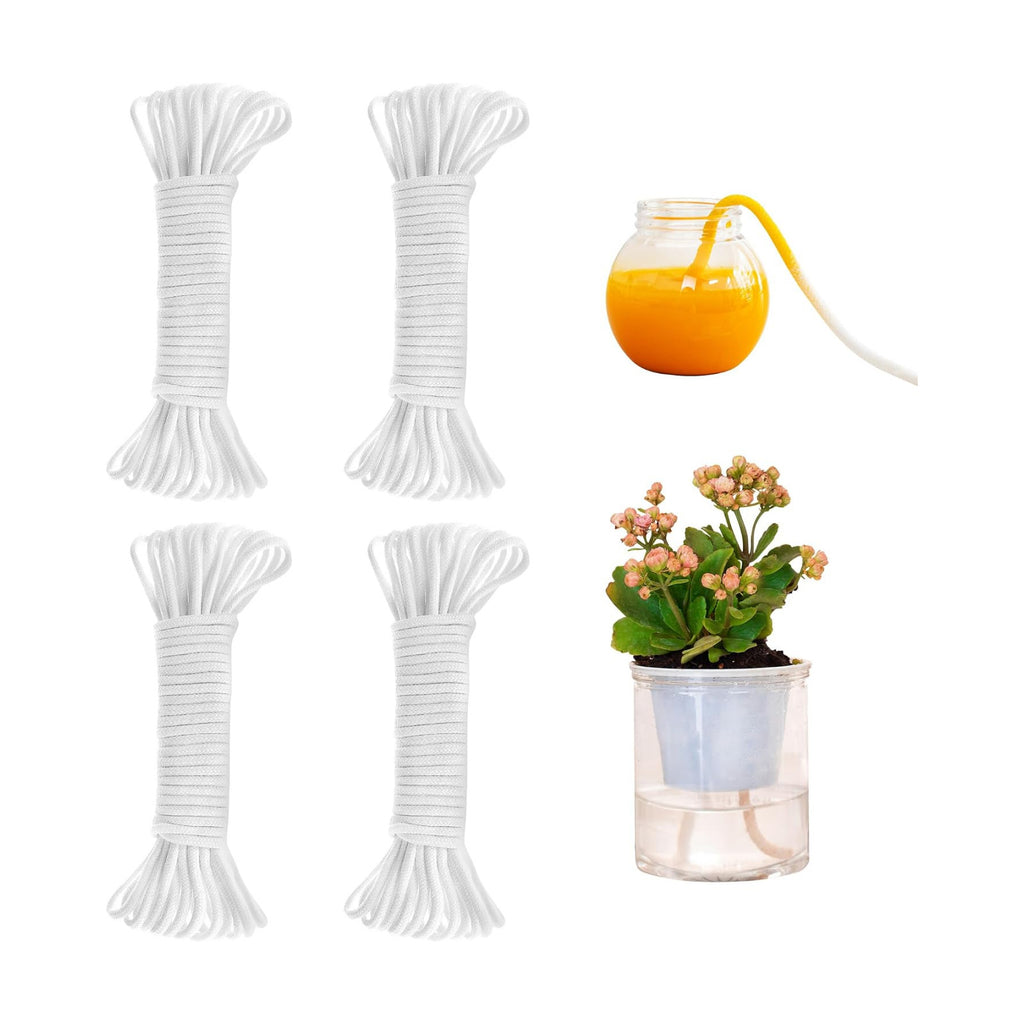 ORIMERC 120 feet 1/6 inch Self Watering Capillary Wick Cord Vacation Plant Sitter DIY Hydroponic Wicking Watering Planter Pot Automatic Water System Device Potted Violet Auto Seedling Waterer Rope