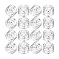 KPOSIYA Thanksgiving Napkin Rings Set of 20, Fall Napkin Holders, Silver