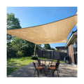 Sun Shade Sail 8' x 10' Sand Rectangle UV Block Shade Cover | Outdoor sun shade sail for backyard, patio, garden, deck