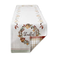 DII Thankful Autumn Collection Fall Tabletop Decoration, Reversible Table Runner, 14x108, Fall's Bounty