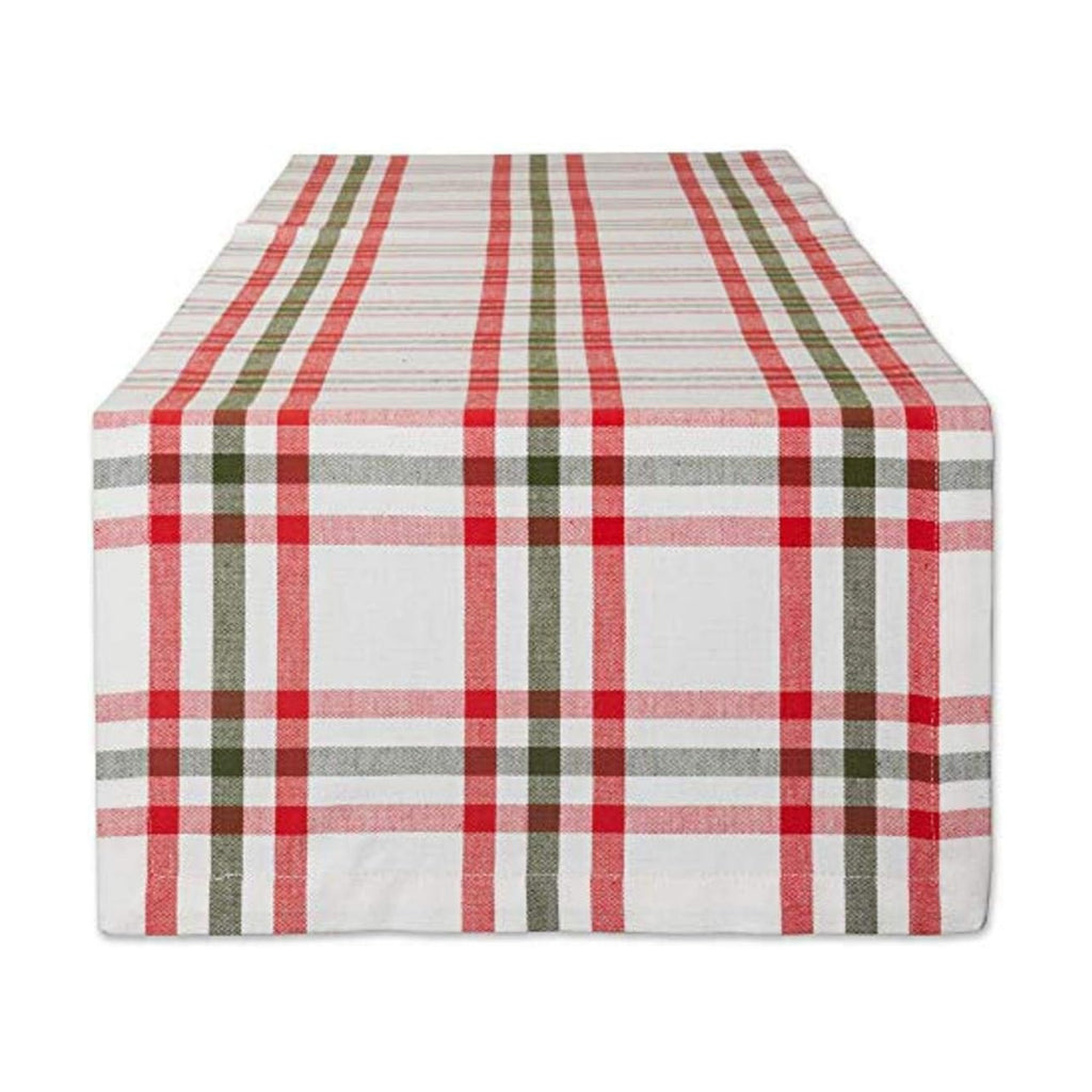 DII Jolly Christmas Tree Collection Holiday Table & Kitchen Décor, Table Runner, 14x72, Christmas Plaid