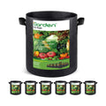 iGarden Grow Bags Tall, 7 Gallon Grow Pots 6 Pack with Handles | Heavy Duty 280G Thickened Nonwoven Fabric Plant Bag