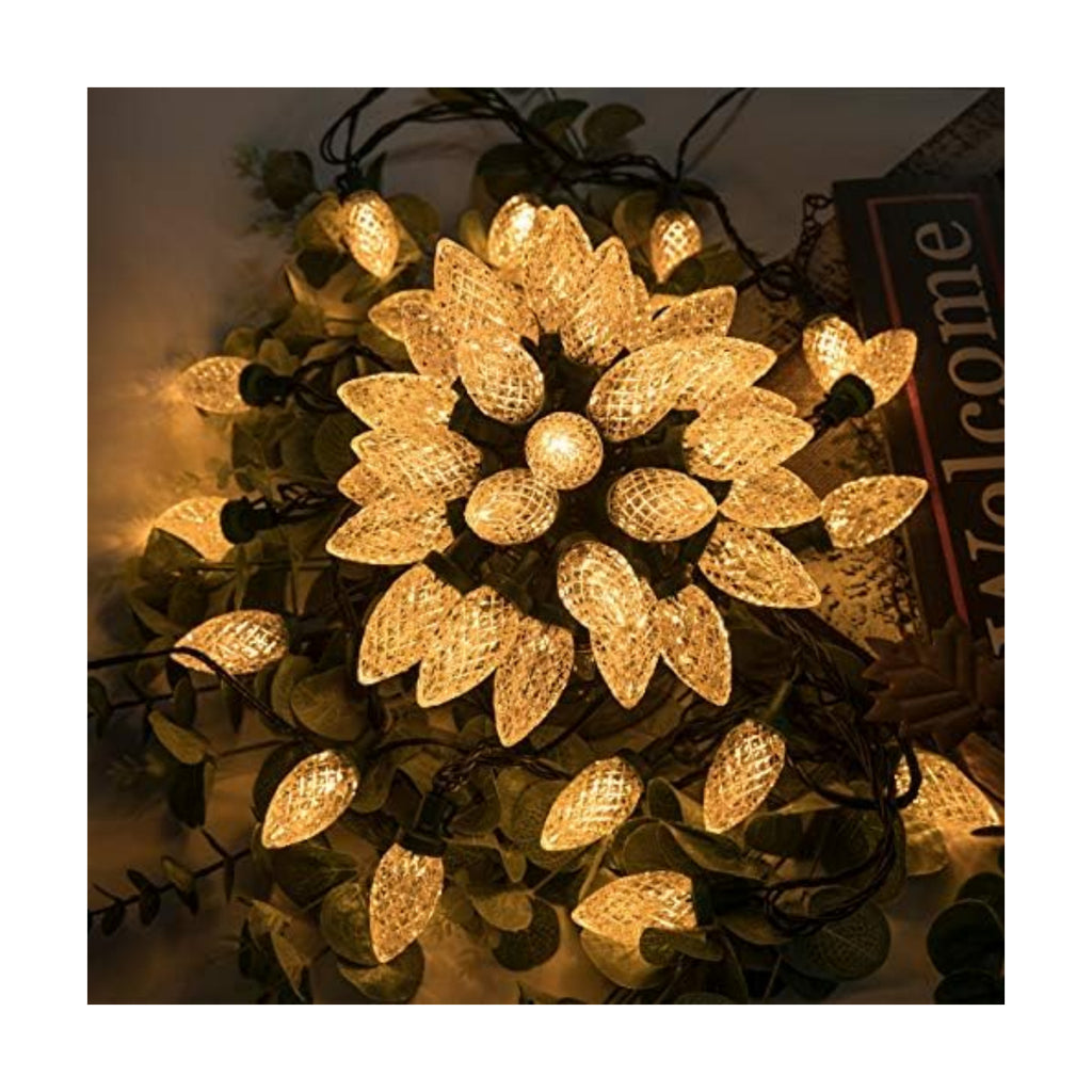 AWQ 100LED 81FT C9 Christmas String Lights Plug in Fairy Twinkle Warm White