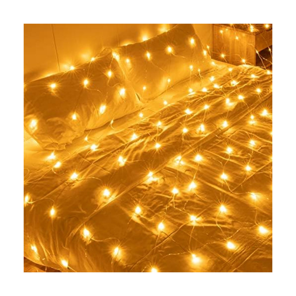 AWQ 200 LED 9.8ftx6.6ft String Lights Net Mesh Christmas Lights Warm White