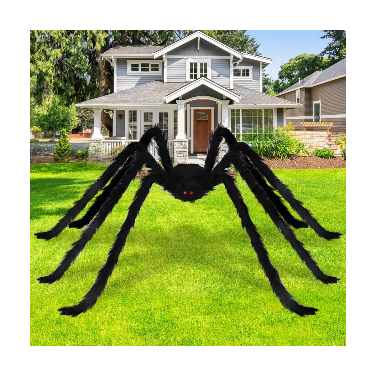 Halloween Outdoor Decorations Giant Spider: 8.0 Ft Large Spider Decorations