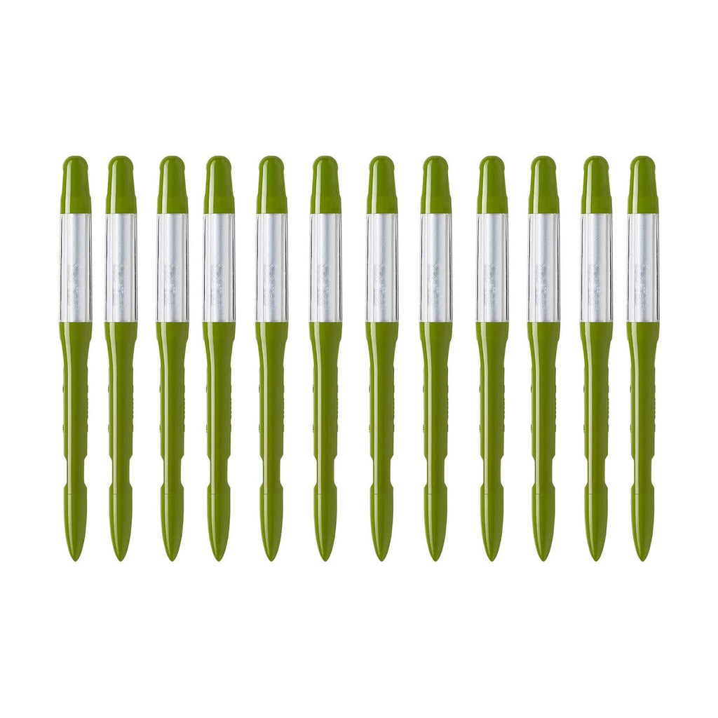 IPPINKA Sustee Aquameter, Bundle of 12, House Plant Soil Moisture Meter, Best for Indoor Potted Plants - Small Green