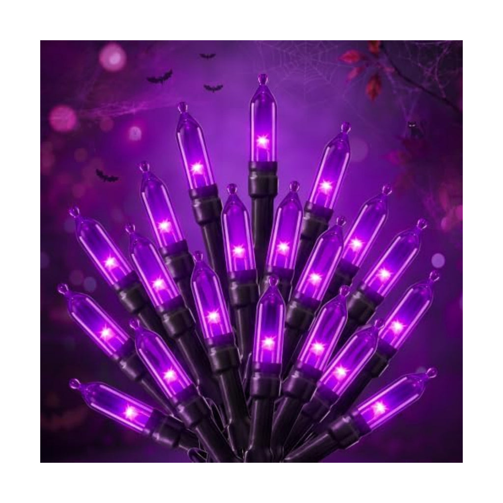 39FT Purple Halloween Lights, 100 LED Outdoor Halloween Mini String Lights