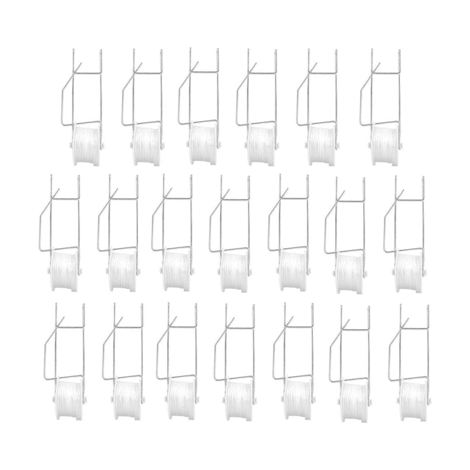 20 Pack Tomato Trellis Roller Hooks with 49.2FT String for Tomato,Plant, Greenhouse,Flower Vine Twine Crop Trellis Kit