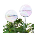 Tomorotec 2Pcs Rainbow Glass Plant Watering Globes, Self Watering Spikes