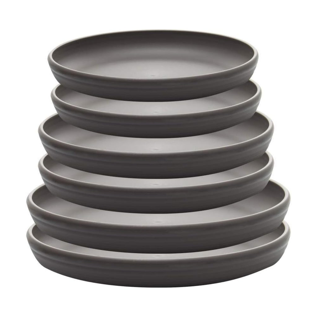 SAROSORA Round Plastic Plant Saucer Drip Tray Set of 6 for Indoor Outdoor Home Garden Flower Plant Container Flower Pot
