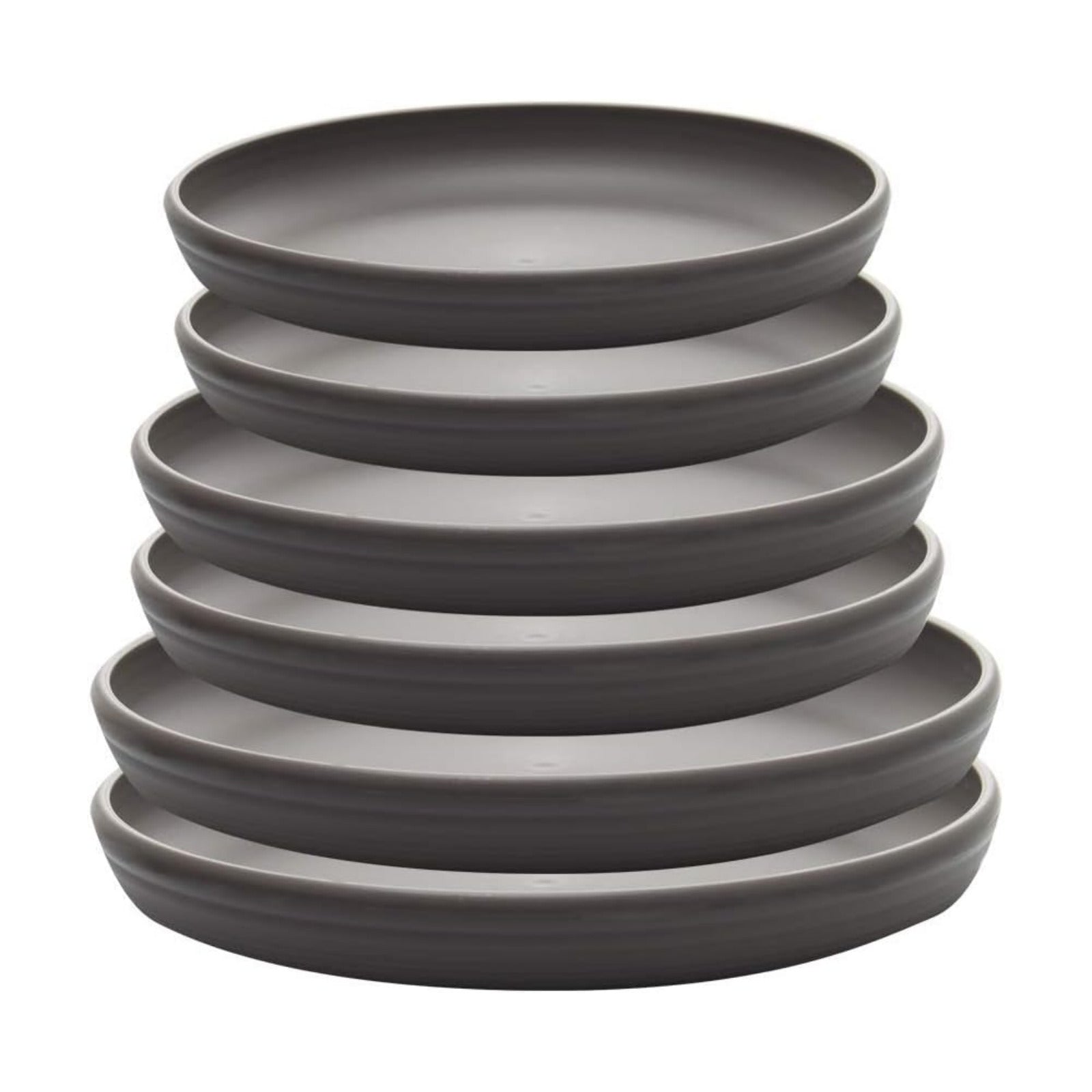 SAROSORA Round Plastic Plant Saucer Drip Tray Set of 6 for Indoor Outdoor Home Garden Flower Plant Container Flower Pot