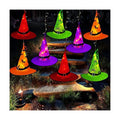 MZD8391 44FT 104LED Halloween Decoration, 8PC Lighted Hanging Witch Hats