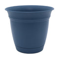 The HC Companies Eclipse Round Planter with Saucer - Outdoor & Indoor Plant Pot with Drainage Holes - Lightweight