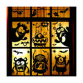 Halloween Window Silhouette Decorations - Cute Monster Silhouette Stickers