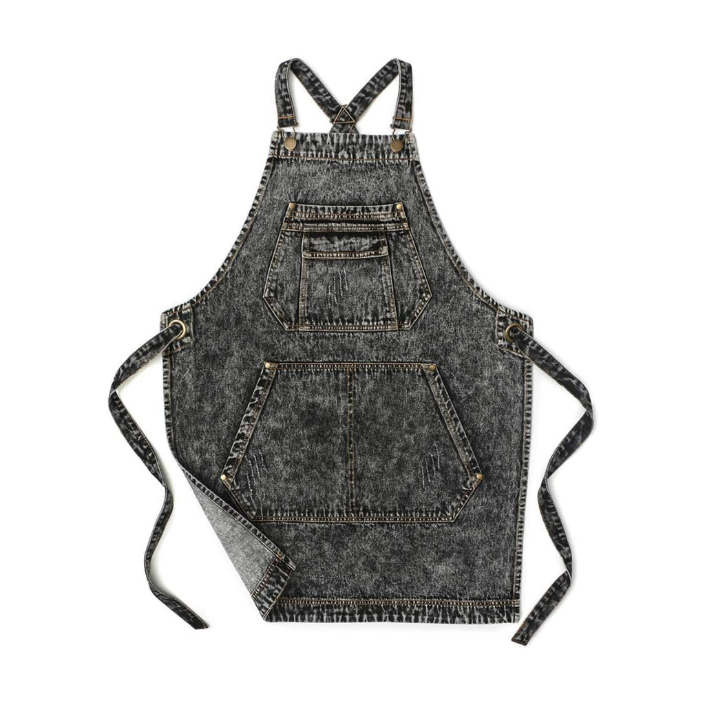 Jeanerlor - Denim Apron with Pockets for Hair Stylist Gardening Craftsmen Barista Women Hairdresser Jean Work Apron