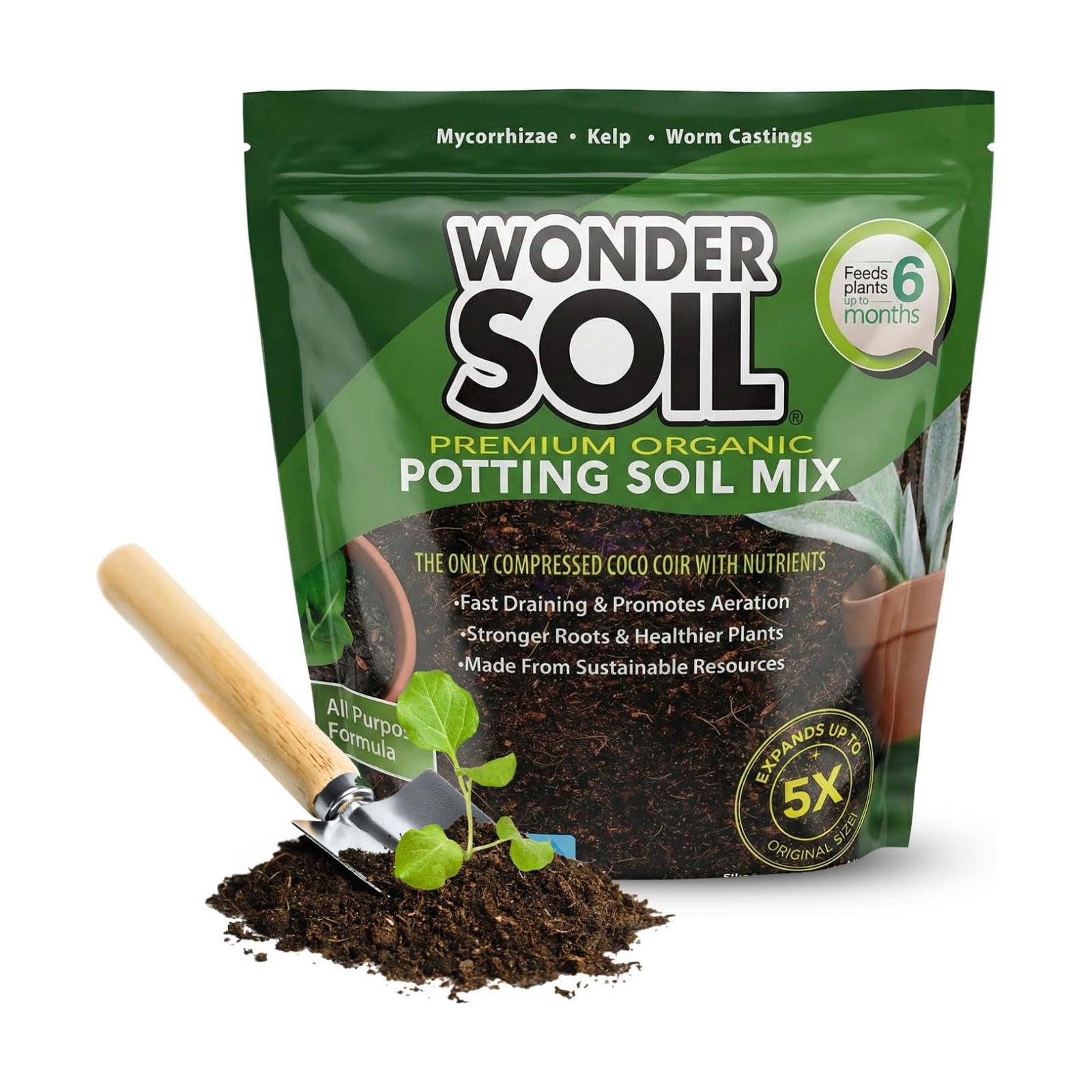 Organic Potting Soil | 12 QUARTS of Ready to Plant Coco Coir Fully Loaded with Nutrients | 3 LBS Bag Expands to 12