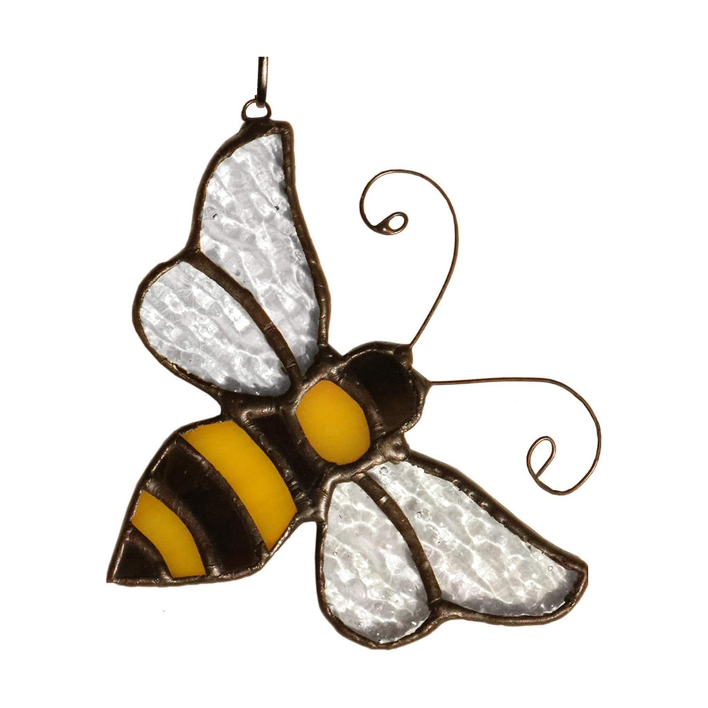 Bumble Bee Stained Glass Window Hanging,Honeybee Suncatcher Gifts | Bee Stained Glass Window Hanging,Suncatcher for