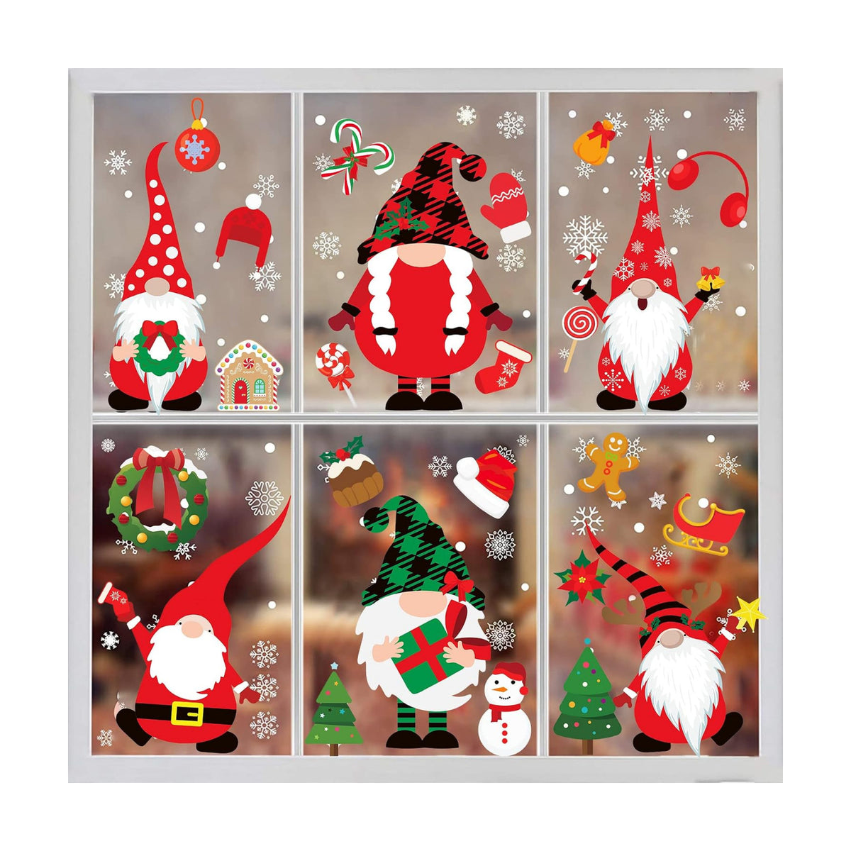 Christmas Window Clings 316PCS Christmas Decorations Window Stickers Decals