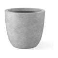 Kante Large Round Bowl Pale Gray Concrete Planter 18" Dia, Outdoor