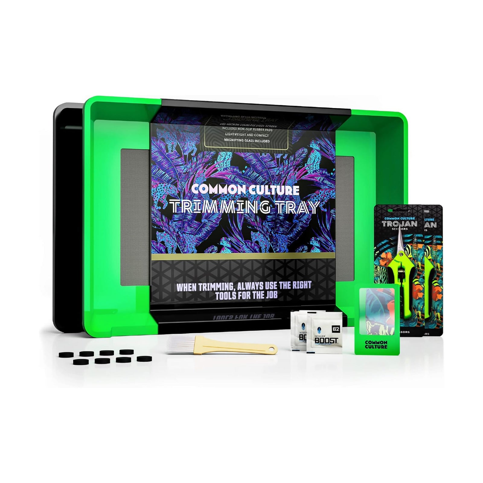 COMMON CULTURE Trim Tray Kit with Trimming Tray 13" x 20", 150 Micron Pollen Screen, Bottom Harvest Bin, Scissors, Herb