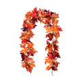 2 Pack Fall Maple Leaf Garland Artificial Maple Garland, Autumn Hanging Fall Leave Vines for Indoor Outdoor Wedding Thanksgiving Dinner Party Decor