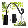 Lifyzoon Heavy Duty Plant Hanger Bracket: 80 lbs 16 Inch Outdoor Hook | Hand-forged Steel Wall Mount, Holds 80 Lbs for
