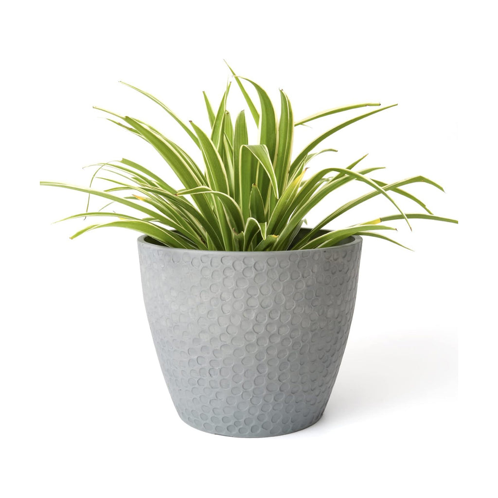LA Jolie Muse 9.4 inch Planter Pot for Indoor and Outdoor Plants, Modern Chic Planter,Honeycomb Pattern,Storm Gray