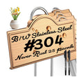 Stainless Steel 304 Plant Labels Weatherproof, Metal Garden Label Tall Markers 25 Pack for Plants Vegetables Herb