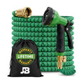 J&B XpandaHose 100ft Expandable Garden Hose, Lightweight, Brass Connectors | Ultra Strong 3750D fabric, 4-layer latex