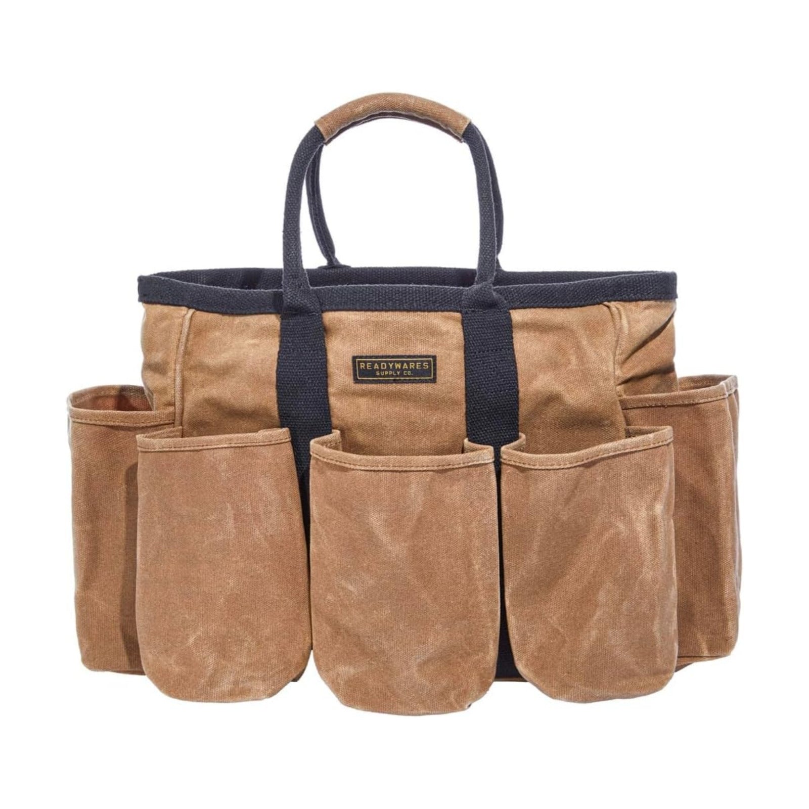 Readywares Supply Bag | 14" Waxed Canvas Gardening Tool Tote with Pockets