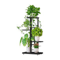 4 Tier Charcoal Grey Metal Plant Stand Indoor Outdoor Flower Pot Display Planter Shelf