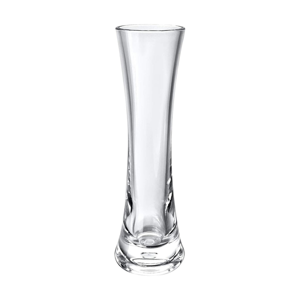 KLIFA- Small Acrylic Round Bud Vase, Shatterproof, High Transparency, Plastic Single Stem Vase, Clear, Hight 7.52 inch, 1 pc