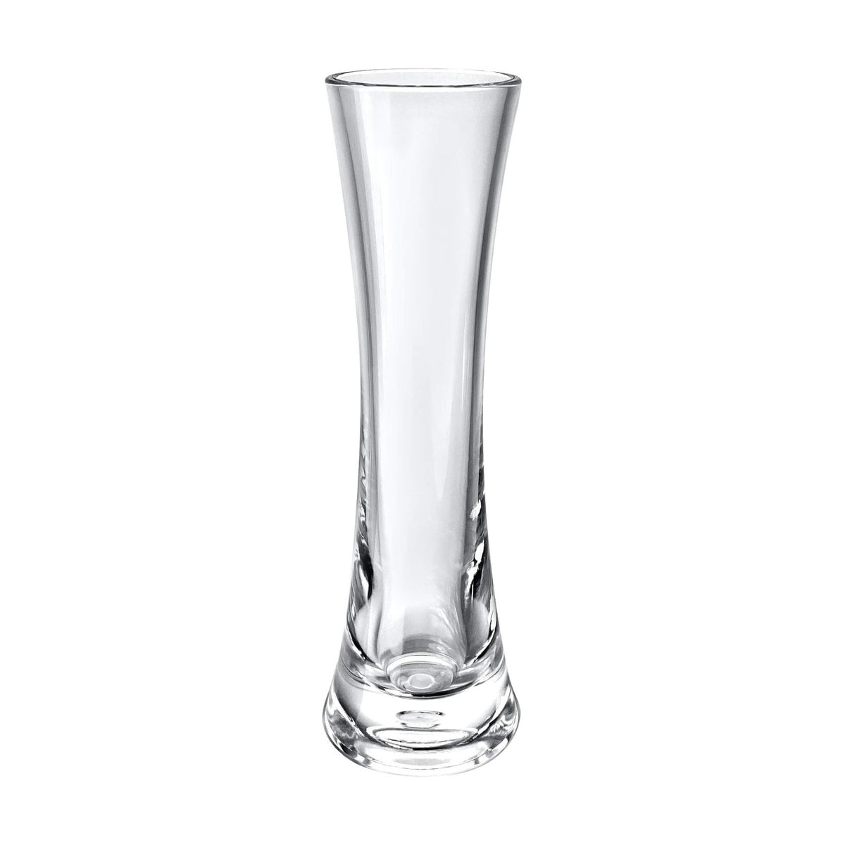 KLIFA- Small Acrylic Round Bud Vase, Shatterproof, High Transparency, Plastic Single Stem Vase, Clear, Hight 7.52 inch, 1 pc