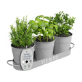 Barnyard Designs Indoor Herb Garden Planter Pots Set/3 (Cool Grey)