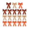 WILLBOND 18 Pcs Fall Bows for Wreath Halloween Autumn Bow, Orange