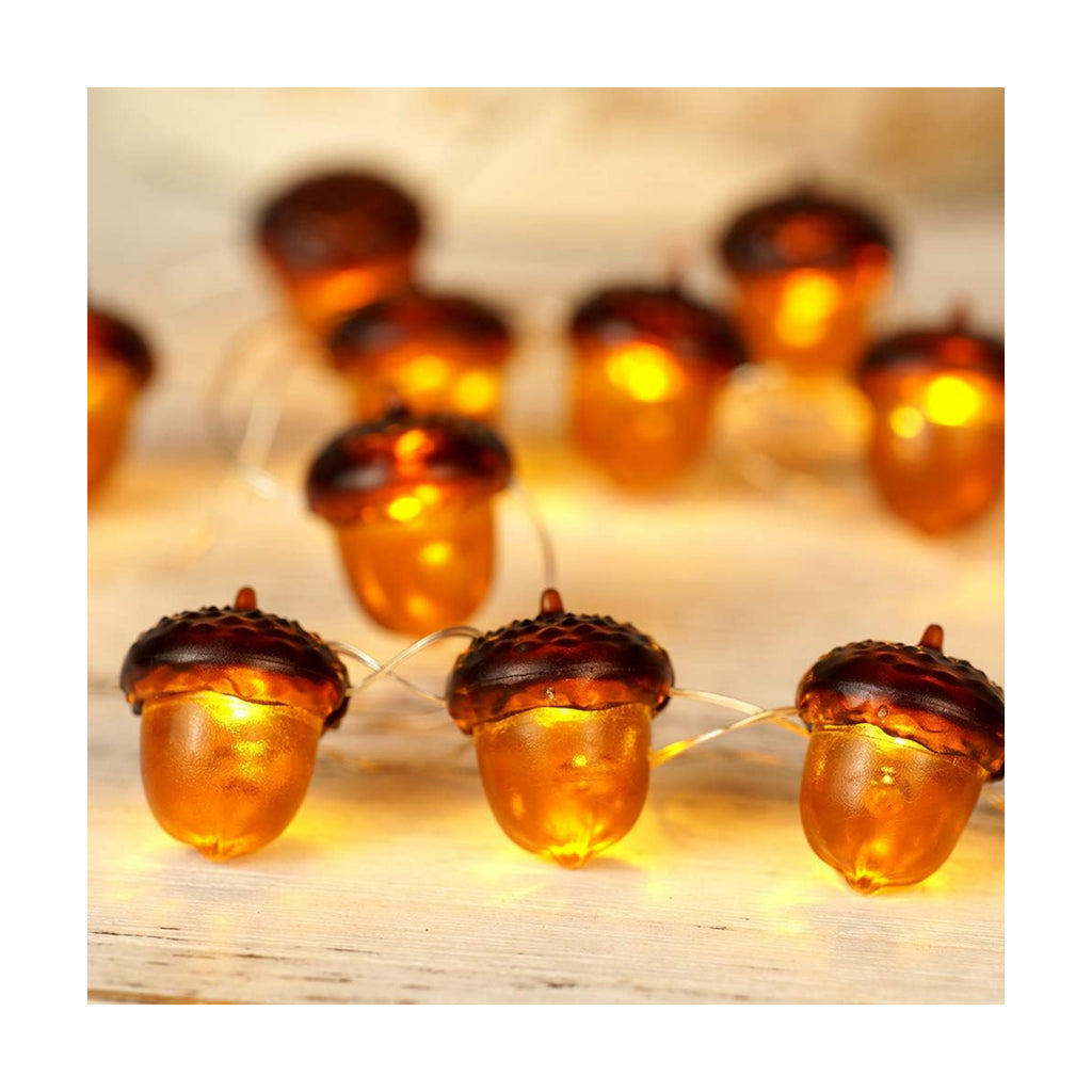 BOHON 3D Acorn String Lights Battery Battery Thanksgiving Fall Decorations
