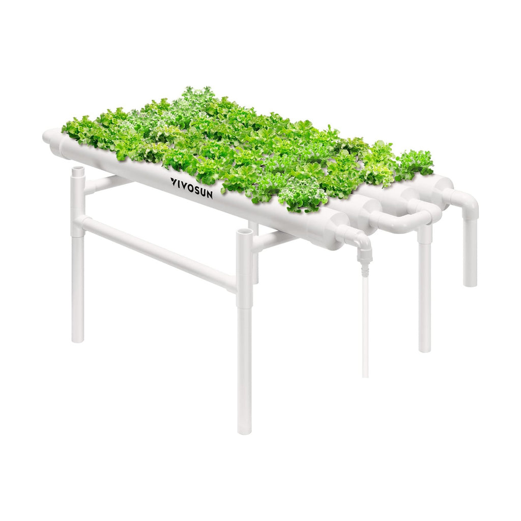 VIVOSUN Hydroponic Grow Kit, 1 Layer 36 Plant Sites 4 Food-Grade PVC-U Pipes Hydroponics Planting System with Water