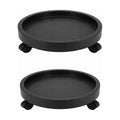 2 Pack of 14 Inch Heavy Duty Plant Caddy with Wheels,Rolling Plant Stand Pot Trolley,Wheeled Planter Saucer Tray,Potted