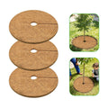 24 Inch Coconut Fiber Tree Ring Mulch Mat, 3 Pack Tree Mulch Ring | 100% Natural Coco Coir Tree Plant Protectors Mat