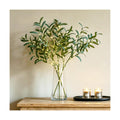 Hairui Lighted Olive Branches with Timer 24IN 72LED Battery Operated, Artificial Greenery Olive Tree Branch with Fairy Lights for Wedding Christmas Home Indoor Outdoor Decoration
